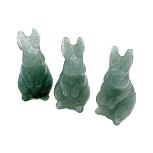 Natural Green Quartz Rabbit No Hole, approx 11-35mm