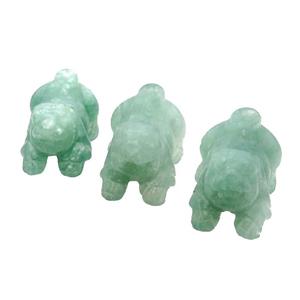 Natural Green Quartz Dog No Hole, approx 16-30mm