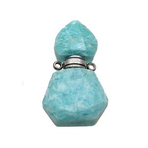 Natural Green Amazonite Perfume Bottle Pendant, approx 16-27mm