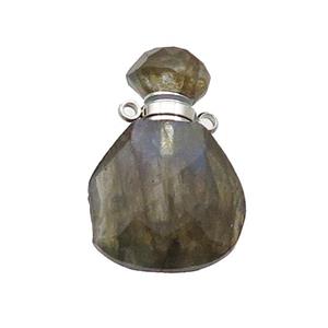 Natural Labradorite Perfume Bottle Pendant, approx 17-24mm