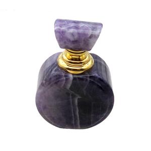 Purple Amethyst Perfume Bottle Pendant, approx 25x40x60mm