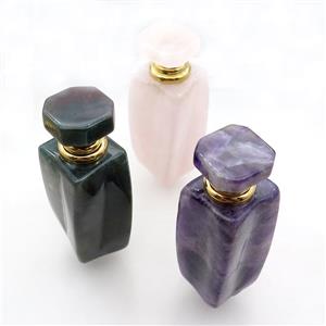 Mix Gemstone Perfume Bottle Pendant, approx 25x30-80mm