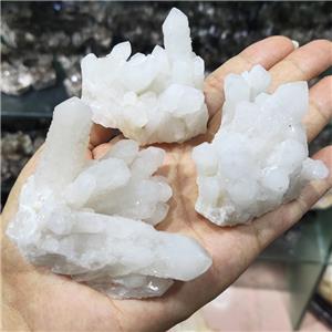 White Crystal Quartz Cluster Freeform Undrilled, approx 20-90mm