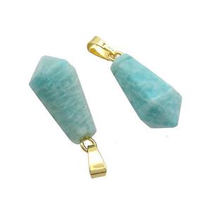 Natural Green Amazonite Teardrop Pendant, approx 13-23mm