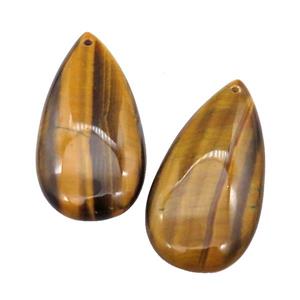 Natural Tiger Eye Stone Teardrop Pendant, approx 20-40mm