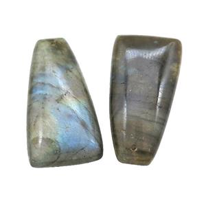 Natural Labradorite Trapeziform Pendant, approx 10-40mm