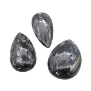 Natural Hornblende Teardrop Pendant Nohole Undrilled, approx 23-40mm