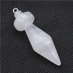 Natural Clear Quartz Pendulum Pendant, approx 13.5-45mm