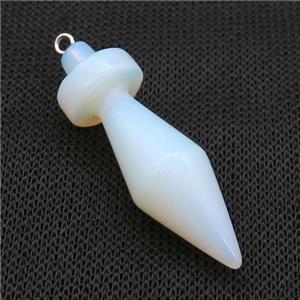 White Opalite Pendulum Pendant, approx 13.5-45mm