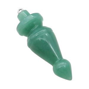 Natural Green Aventurine Pendulum Pendant, approx 18-50mm