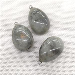 Natural Labradorite Egg Pendant, approx 20-30mm