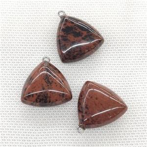 Natural Autumn Jasper Triangle Pendant, approx 25mm