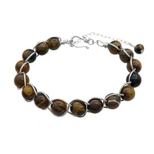 Natural Tiger Eye Stone Bracelet, approx 8mm