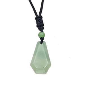 Green Aventurine Necklaces Adjustable Nylon Rope, approx 18-30mm