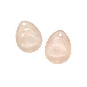 Natural Pink Rose Quartz Teardrop Pendant, approx 10-14mm