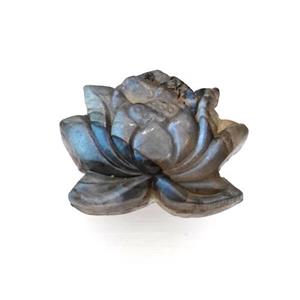 Labradorite Lotus Pendant Flower, approx 20-30mm