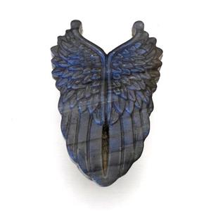 Labradorite Wings Pendant, approx 25-38mm