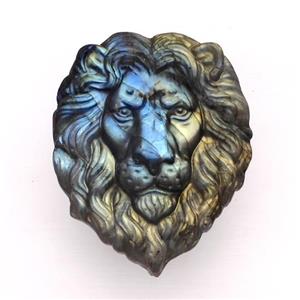 Labradorite Lion Charms Pendant, approx 40-48mm