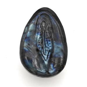 Labia Charms Labradorite Pendant, approx 30-45mm