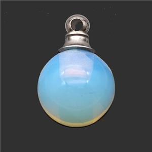 Opalite Perfume Bottle Pendant Sphere, approx 16mm