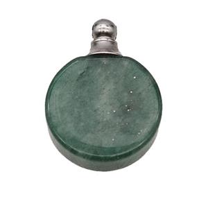 Natural Green Aventurine Perfume Bottle Pendant, approx 20mm