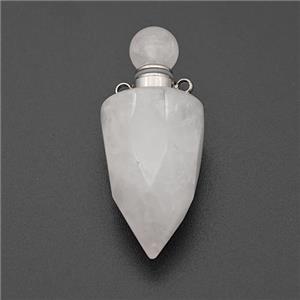 Natural Clear Quartz Perfume Bottle Pendant Bullet, approx 16-40mm