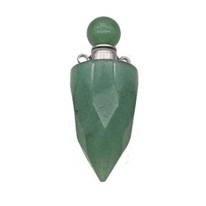 Natural Green Aventurine Perfume Bottle Pendant Bullet, approx 16-40mm