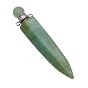 Natural Green Aventurine Perfume Bottle Pendant Bullet, approx 12-60mm