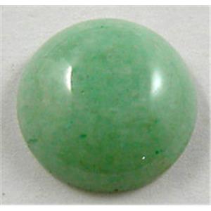 Green Aventurine, Cabochon, flat-back round, 8mm dia