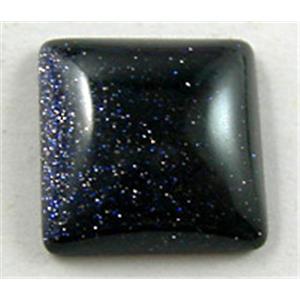 Blue SandStone Cabochon, flat-back Square, 14x14mm