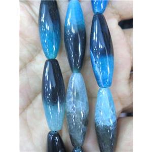 dichromatic Agate Beads, barrel, approx 10x30mm