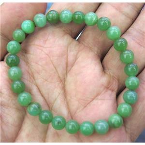 Australian Chrysoprase bracelet, round, approx 8mm dia