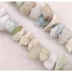 Aquamarine beads chip, freeform, AB-grade, approx 8-16mm