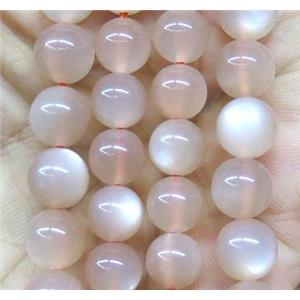 orange moonstone beads, round, AAA-grade, approx 6mm dia