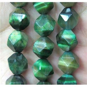 green Tiger Eye Stone beads cut round, approx 6mm dia