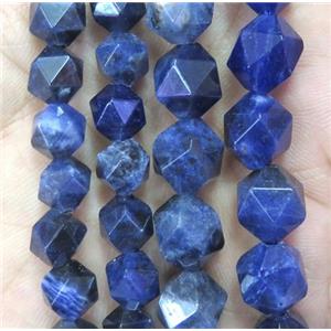 natural blue sodalite beads cut round, approx 6mm dia