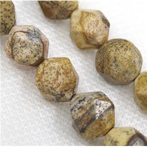 Picture Jasper Beads Cut Round, approx 12mm dia