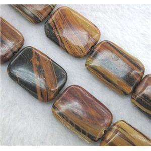 brown Opal Stone bead, rectangle, approx 10x14mm, 15.5 inches