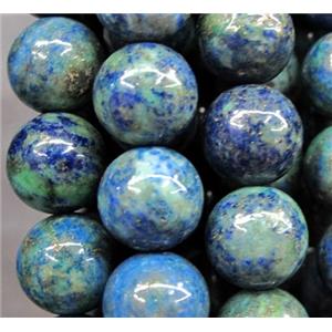 round Azurite Beads, approx 12mm dia