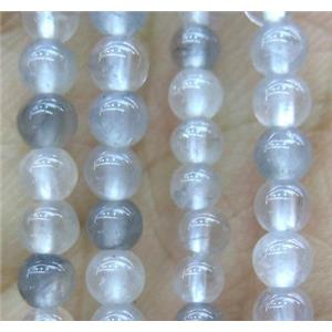 tiny round Cloudy Quartz Beads, approx 3mm dia