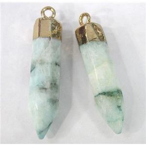 clear quartz bullet pendant, approx 6-12mm x 30-50mm