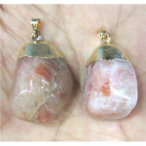 sunstone pendant, freeform, approx 15-30mm