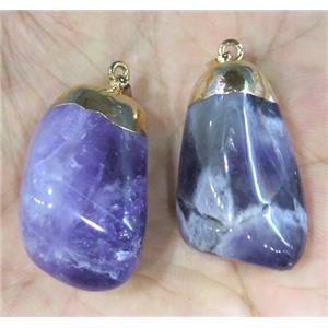 Amethyst pendant, freeform, approx 15-30mm