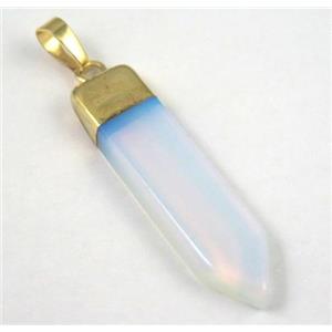 opalite jasper pendant, bullet, approx 10x40mm