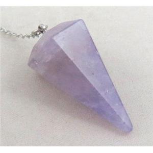 amethyst pendulum pendant, approx 36mm