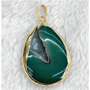 druzy agate pendant, freeform, approx 20-35mm