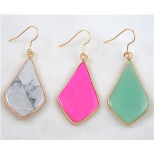 gemstone earring, colorfast, approx 20-40mm