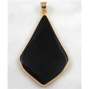 gemstone pendant, colorfast, approx 30-50mm