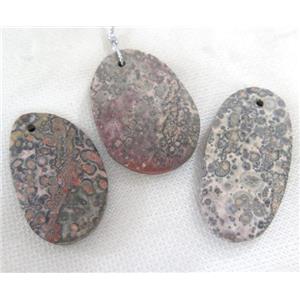 leopard skin Jasper pendant, freeform, approx 15-45mm