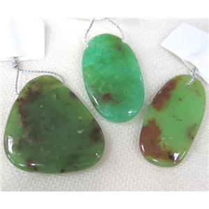 Australian Chrysoprase pendant, green, AA-grade, approx 20-40mm